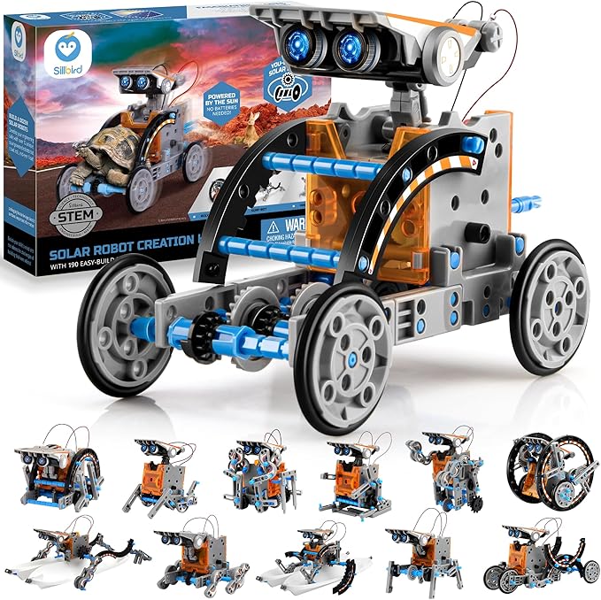 Sillbird 12-in-1 Solar Robot Building Kit STEM Gift by Sillbird