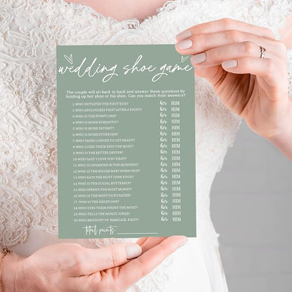 Bridal Shower Games Cards, Wedding Shoe Game, Bridal Shower Games 25 Guests - Image 5
