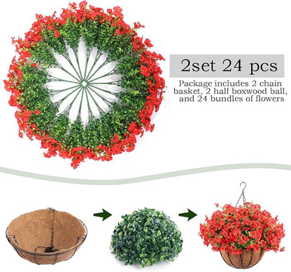 Hananona 24 Pcs Artficial Outdoor Flowers - Image 8