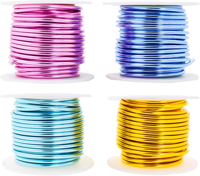 Mandala Crafts 2.5mm 10 Gauge Pastel Color Anodized Aluminum Wire by MandalaCrafts