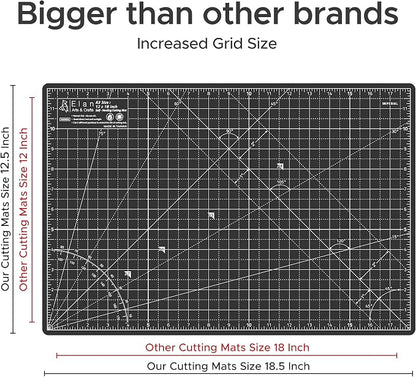 Elan Cutting Mat A3 Black & Taupe, Self Healing Cutting Mat 12x18 Inch - Image 5