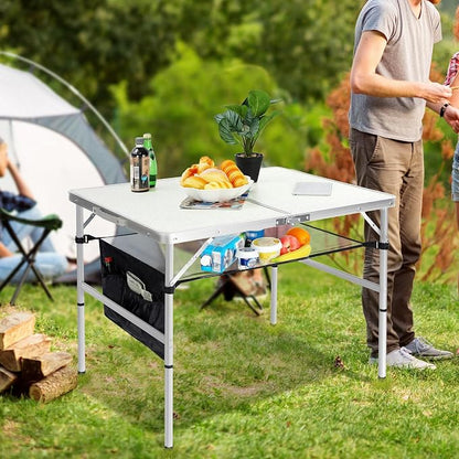 RedSwing Folding Table 3 Feet Adjustable Height, Lightweight and Portable - Image 2