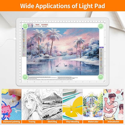 Elice Magnetic A4 Light Board for Diamond Painting, Ultra-Thin Tracing LED - Image 7