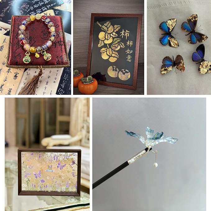 KINNO Gold Leaf Sheets 12 Colors 120 Sheets - Image 6