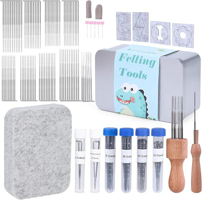 SOCNITC Needle Felting Tools, Needle Felting Kit, 4.5"x3.5" Needle Felting Pad by SOCNITC