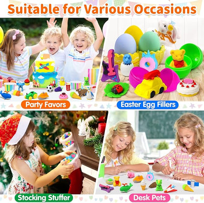 70 Pack Animal Erasers for Kids Bulk Desk Pets Classroom Prizes Treasure Box - Image 8