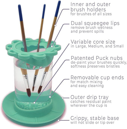 Paint Puck Ultimate Rinse Cup Paint Brush Cleaner – Non-Spill Paint Water Cup & - Image 6