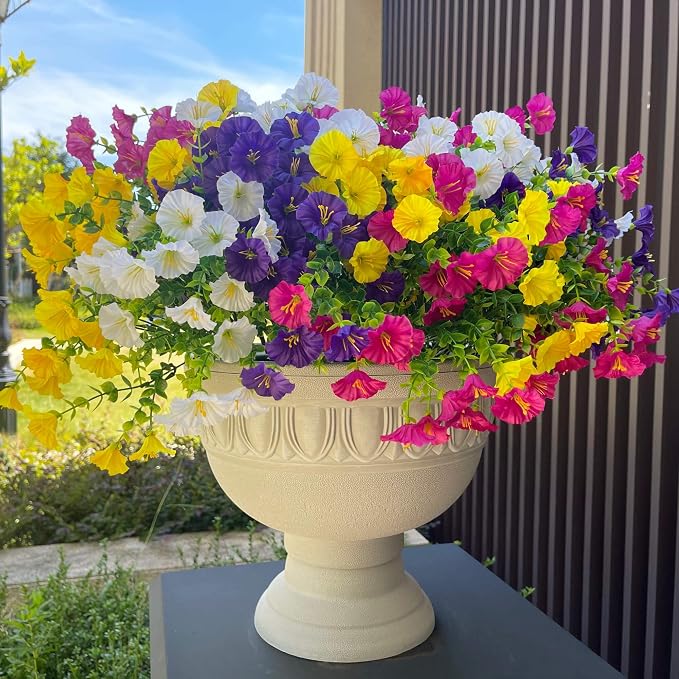 16 Bundles Artificial Flowers for Outdoor Spring Summer Decoration, Realistic - Image 6