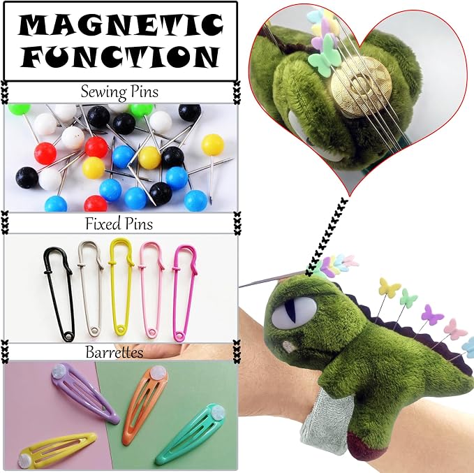 Cute Dinosaurs Wrist Pin Cushion - Image 2
