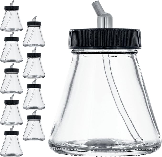 Master Airbrush TB-010 Empty 2.7-Ounce Glass Jar Bottles by MasterAirbrush