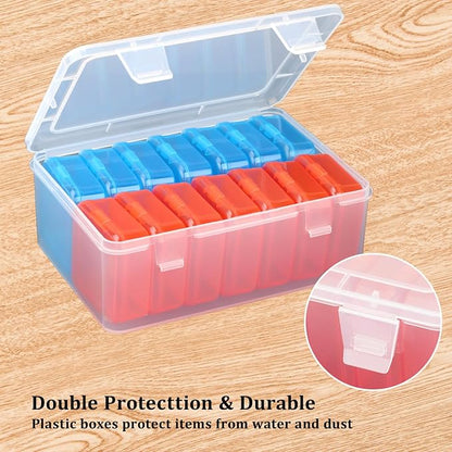 Mathtoxyz Small Bead Organizers, 45 Pieces Plastic Storage Cases Mini Clear - Image 3