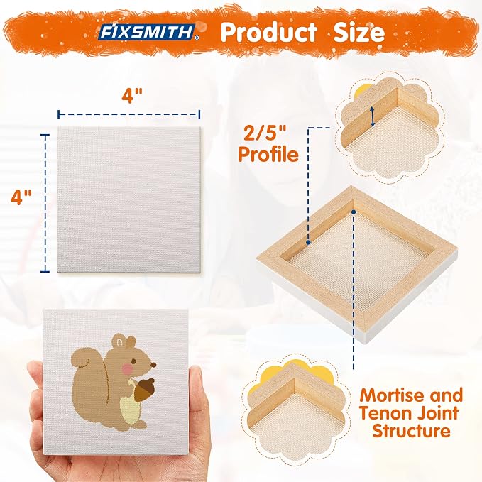 FIXSMITH Mini Stretched Canvas for Painting - Image 2