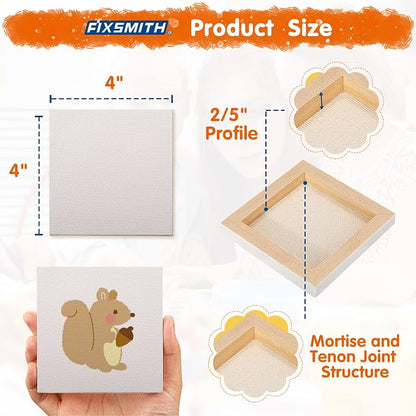 FIXSMITH Mini Stretched Canvas for Painting - Image 2
