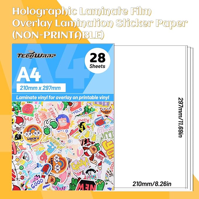 TECKWRAP Matte Laminating Sheets clear laminate sheets Sticker Paper - Image 2