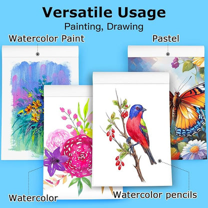 Hapikalor School Supplies for Teens, 140lb/300gsm, Premium Water Color Pad for - Image 5