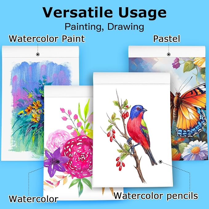 Hapikalor Watercolor Paper Pad, Paper Pad, Art Journal, Arts and Crafts Supplies - Image 5