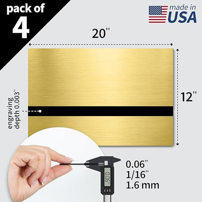 Trotec | Metallic Looking Acrylic Sheet | 12"x20"x1/16, Name Plate | USA Made - Image 2