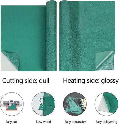 guangyintong HTV Glitter Green Roll - Image 5