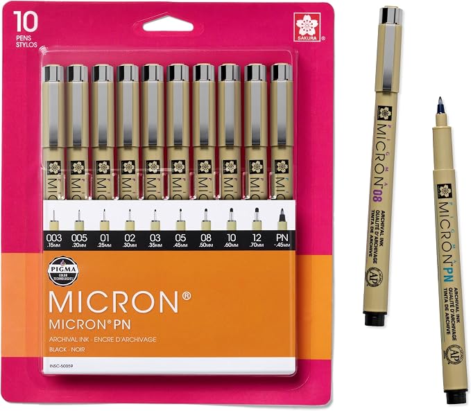 SAKURA Pigma Micron Fineliner Pens by SAKURAOFAMERICA