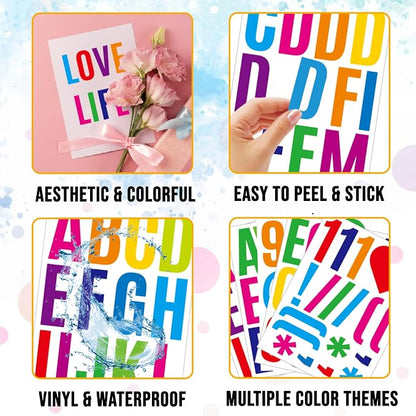 318Pcs 2inch Vinyl Letter & Numbers Stickers, Large Stick on Alphabet - Image 4
