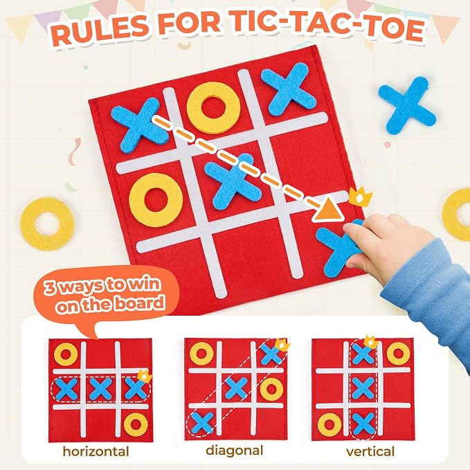 JoyCat Tic Tac Toe Strategic Board Game - Image 4