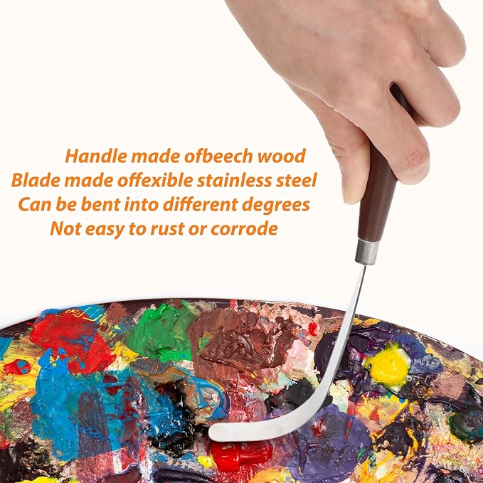 27 Piece Palette Knife Set, Stainless Steel Spatula Art Spatula Pallet Knife - Image 6
