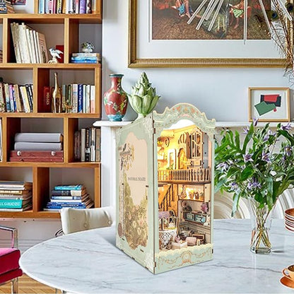 DIY Book Nook Kit, Dollhouse Booknook Bookshelf Insert Decor, 3D Wooden Puzzles - Image 6