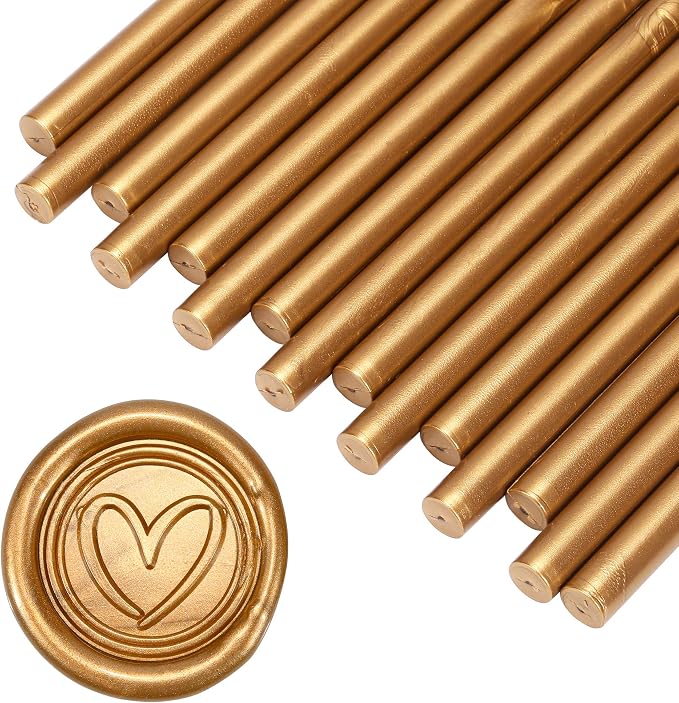 Yoption 15 Pieces Antique Gold Glue Gun Sealing Wax Sticks by Yoption