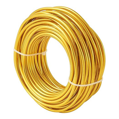 Fashewelry 52 Feet 4mm Gold Aluminum Wire Bendable Metal Craft Wire - Image 3