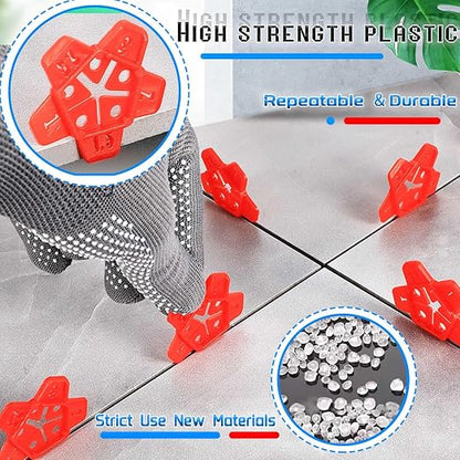 Tile Spacers 300pcs Reusable Multi Size Horseshoe U Shape Plastic Shims - Image 4