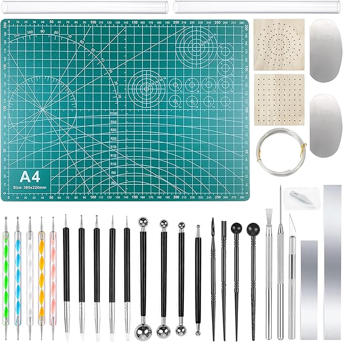 Yayatty Polymer Clay Tools, Acrylic Clay Roller, Acrylic Sheet, Rotary Cutting by Yayatty