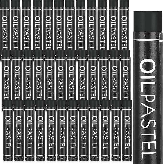Geyoga 36 Pcs Soft Oil Pastels Bulk Artists Oil Crayons Single Color Creamy by Geyoga
