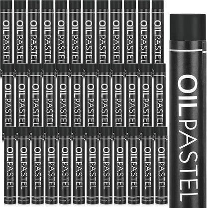 Geyoga 36 Pcs Soft Oil Pastels Bulk Artists Oil Crayons Single Color Creamy by Geyoga