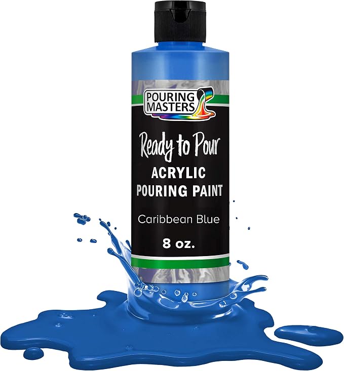 Pouring Masters Caribbean Blue Ready to Pour Acrylic Pouring Paint by USArtSupply