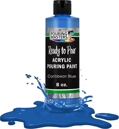 Pouring Masters Caribbean Blue Ready to Pour Acrylic Pouring Paint by USArtSupply