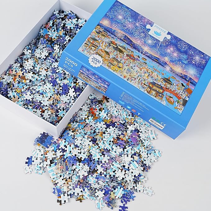 MOMIBOOK Puzzles for Adults 2000 Pieces Jigsaw Puzzles of Fireworks Night Tour - Image 9