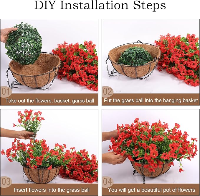Hananona 24 Pcs Artficial Outdoor Flowers - Image 3