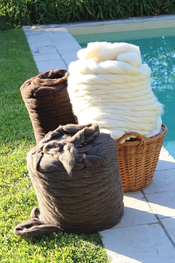 Natural Wool Bulk roving, 8 lb. Best Wool - Image 9