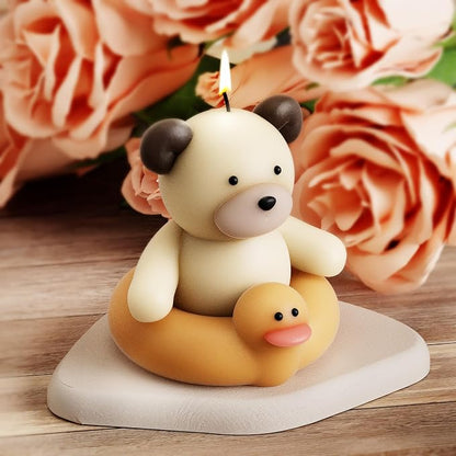 Swimming Bear Candle Swim Animal Resin Casting Resin Making Molds Silicone Mold - Image 4