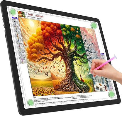 TOHETO A3 Light Board for Diamond Painting, Super Bright Magnetic Light Pad by TOHETO