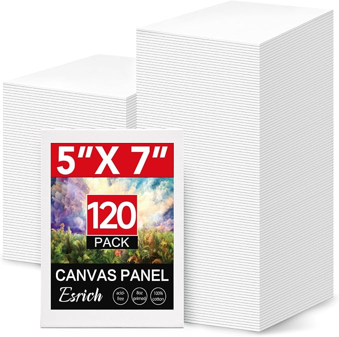 ESRICH 120 Pack 5x7 Inch Small Canvases by ESRICH
