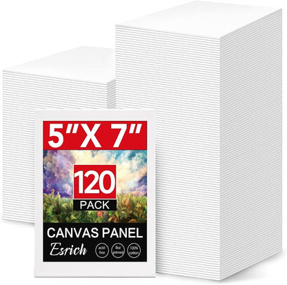 ESRICH 120 Pack 5x7 Inch Small Canvases by ESRICH