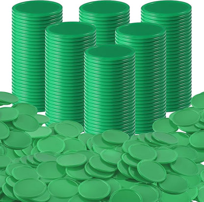 Coopay 600 Pieces Plastic Poker Chips Learning Counters Disks Bingo Chip by Coopay