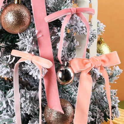 LaRibbons Thin Velvet Ribbon 1 Inch x 25 Yards, Gift Wrapping, Wreath Bow - Image 3