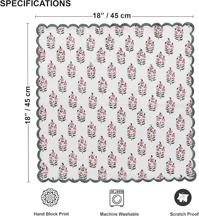 Embroidery Napkins Kitchen Towels Table Decor Table Linen Cotton Napkins Cloth - Image 7