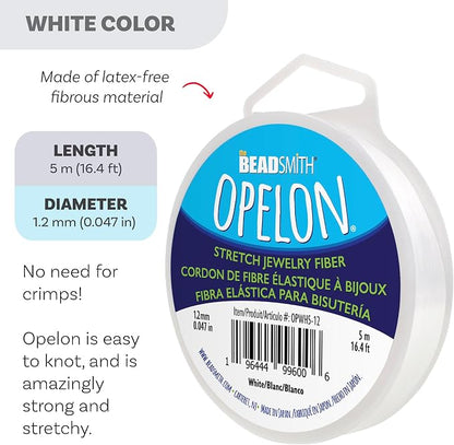 The Beadsmith Opelon Stretch Cord – Elastic Beading Fiber, 1.2 mm Diameter - Image 3