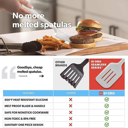 New DI ORO Seamless Series Moda 4-Piece Silicone Turner Spatula Set - Image 2