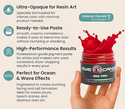 Eye Candy Red Pigment Paste Red Tide | Epoxy, Resin Art Paste | Highly - Image 3
