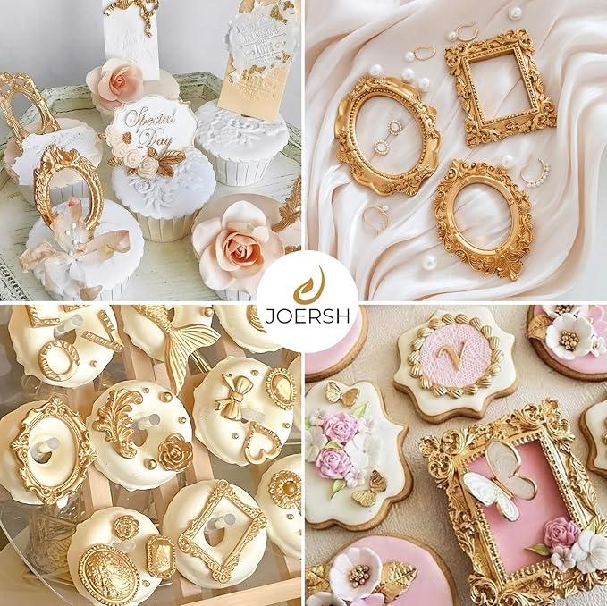 JOERSH 4PCS Baroque Frame Mold, Picture Photo Frames and Mirrors Silicone - Image 7