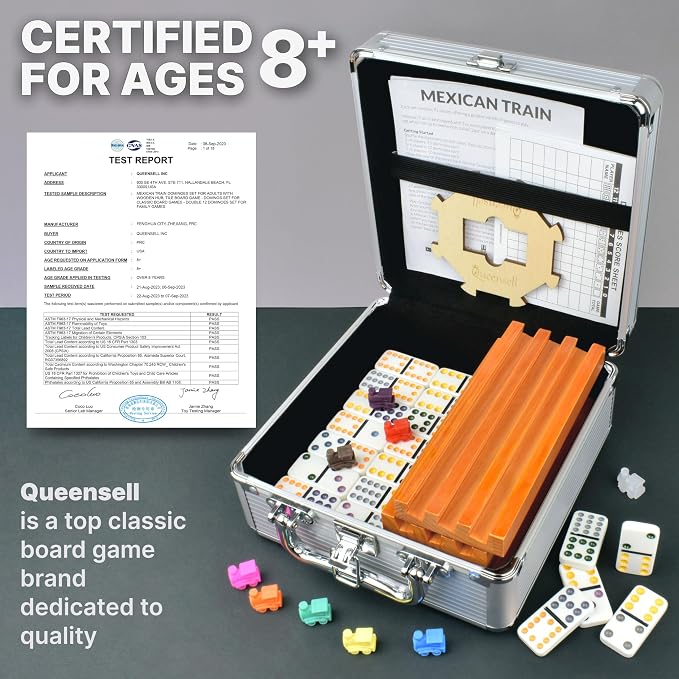 Queensell Mexican Train Dominoes Set - Image 5